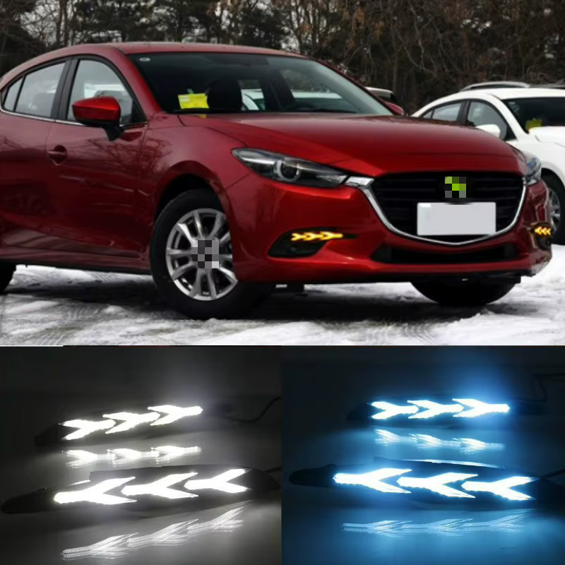 Luces LED Diurnas Amarillas DRL para Mazda 3 Axela 2017-2018 - imagen 3