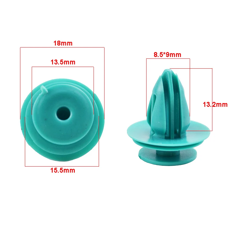 Xukey clips de sujeción azul para guardabarros y paneles interiores - imagen 2