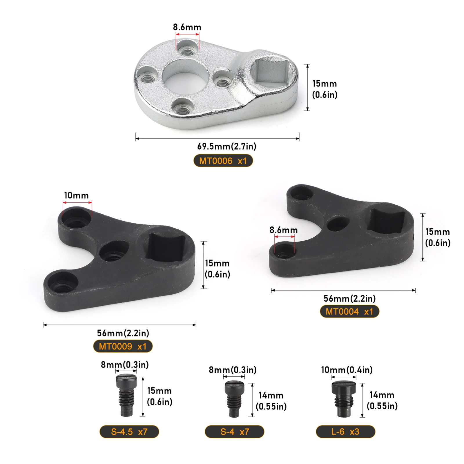 Juego de herramientas de llave de pasador de inclinación de ajuste fueraborda MT0004 MT0006 MT0009 apto para Yamaha Suzuki todos los accesorios de tapas de extremo hidráulico Seastar - imagen 2