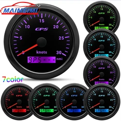Velocímetro GPS 85 mm con odómetro y retroiluminación de 7 colores