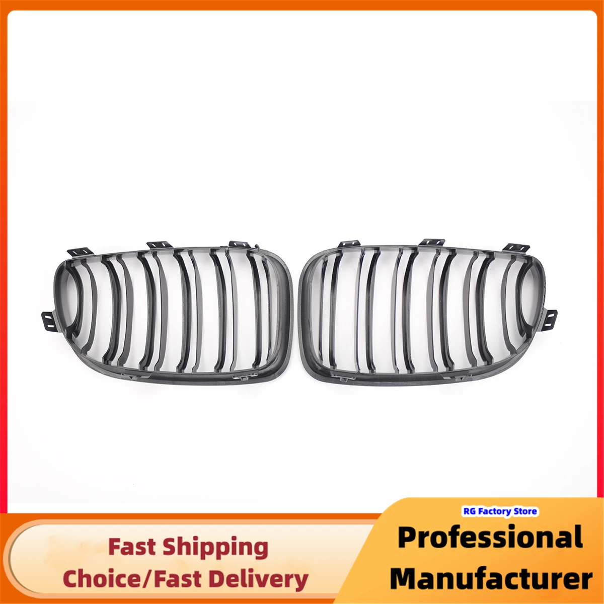 Parrilla doble riñón negra brillante para BMW Serie 1 E81-E88 - imagen 5