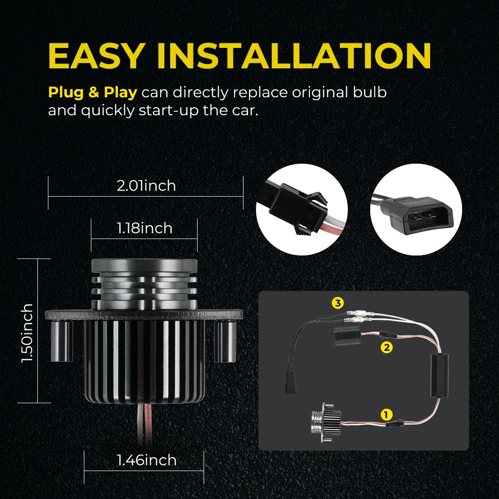 LED Angel Eyes para BMW E90/E91 Serie 3 DRL multicolor 325i 328i 335i - imagen 3