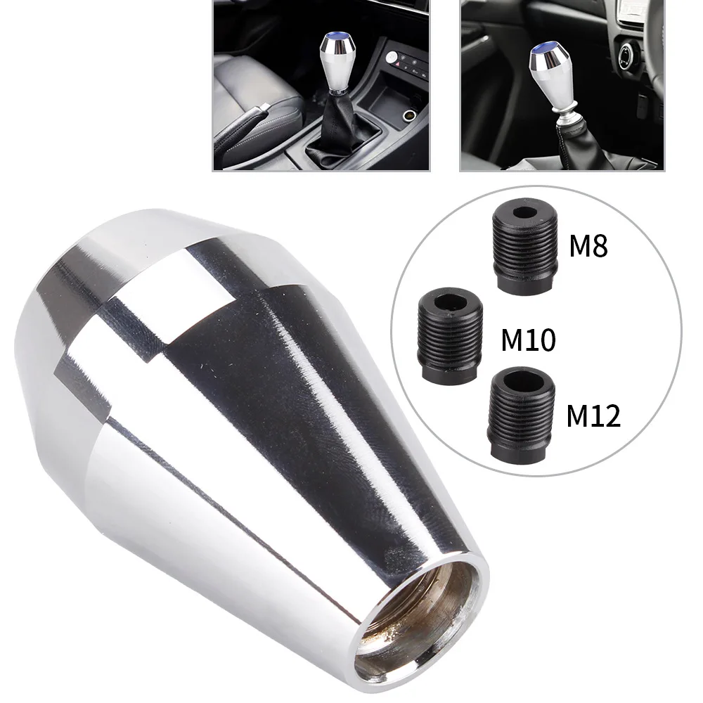Pomo de cambio universal de aluminio cromado para coche - imagen 3