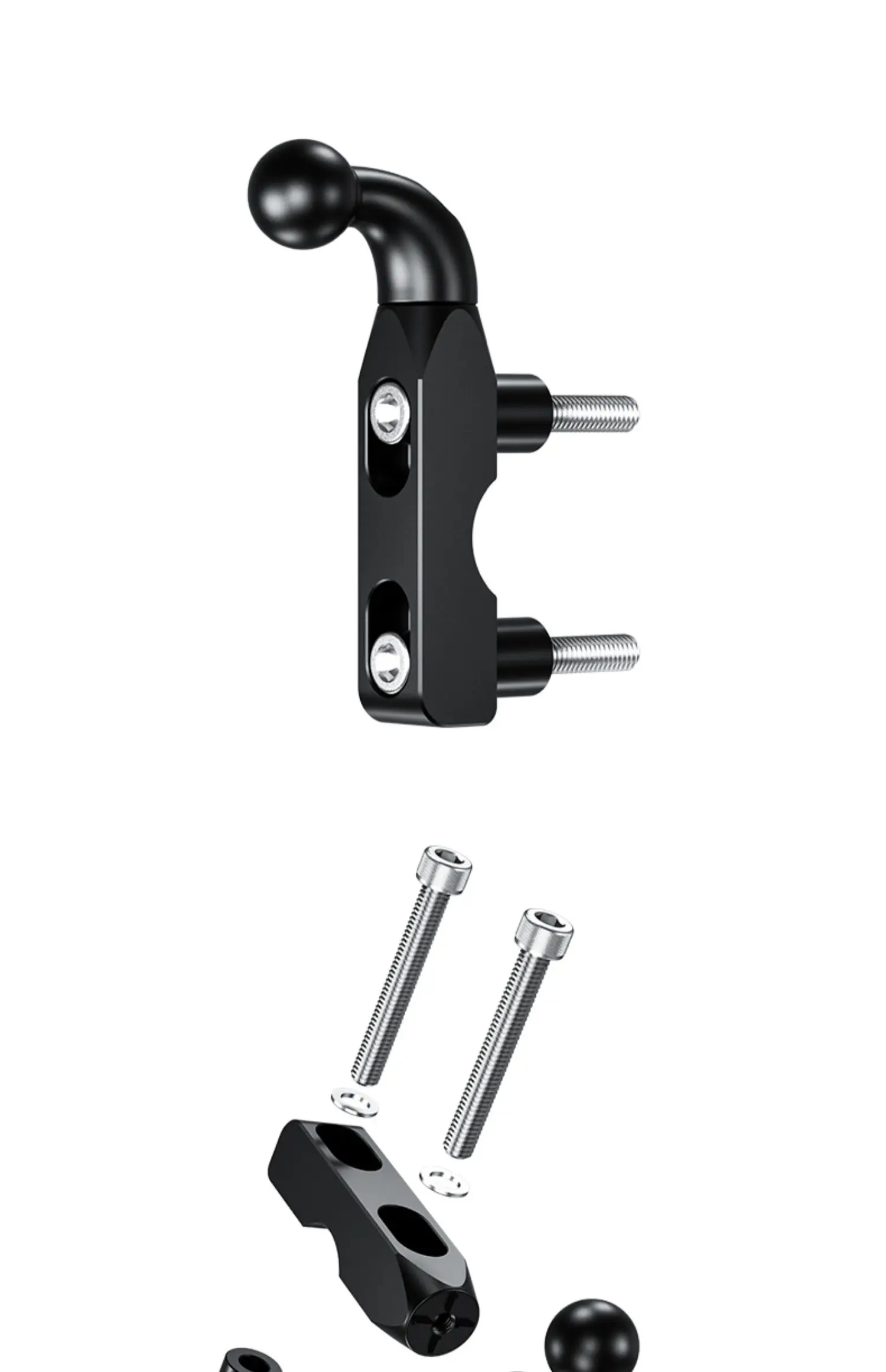 Detalle adicional del soporte para accesorios de motocicleta