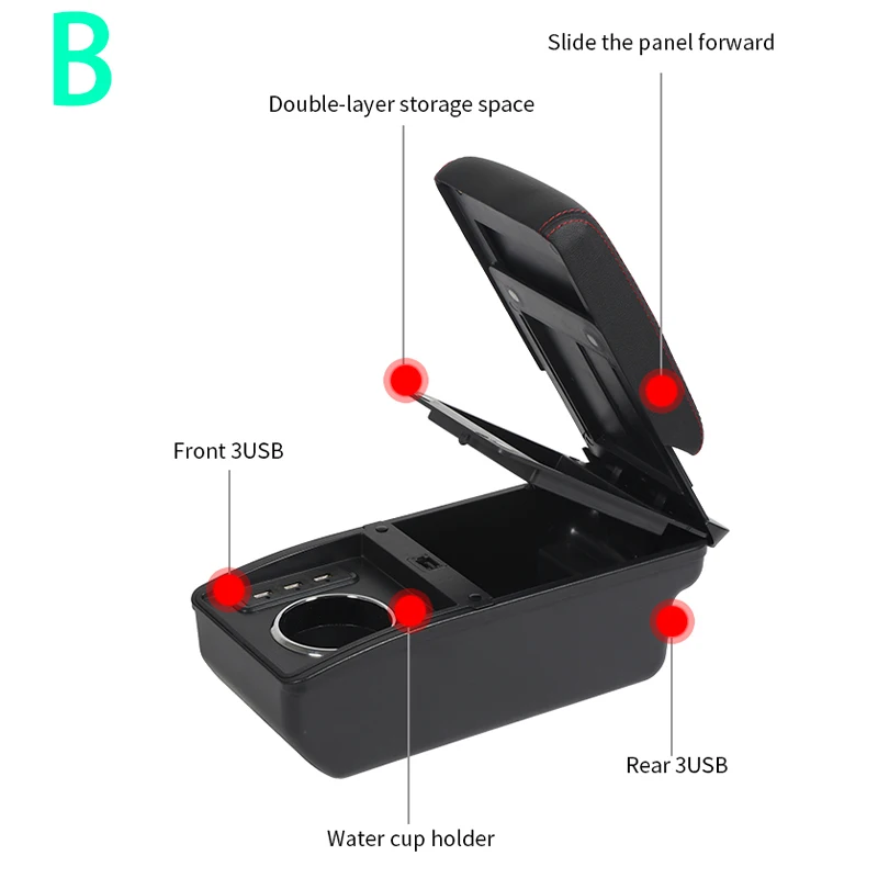 Reposabrazos para consola central de coche Chevrolet Onix 2020-2024, modificación interior, almacenamiento para coche, accesorios para coche - imagen 4