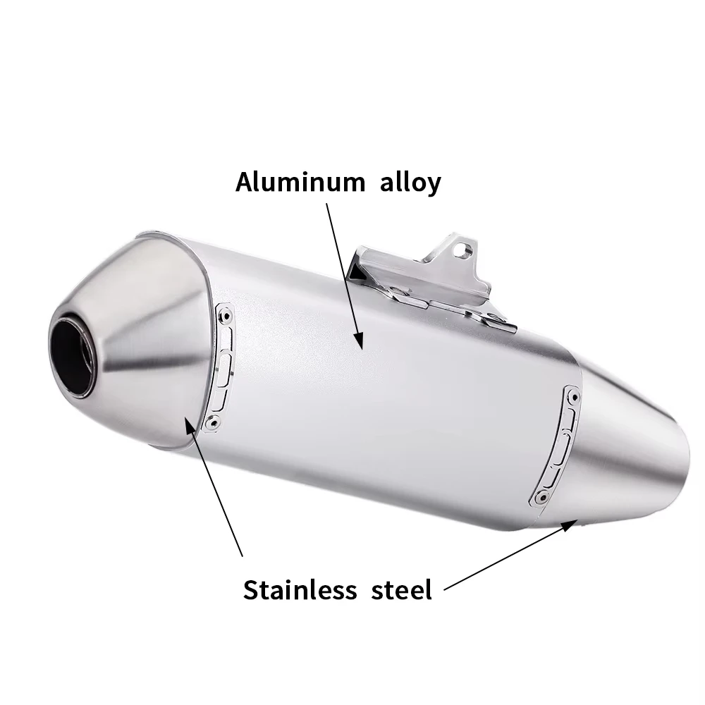 Tubo silenciador de escape universal 51 mm para moto 4T - imagen 2