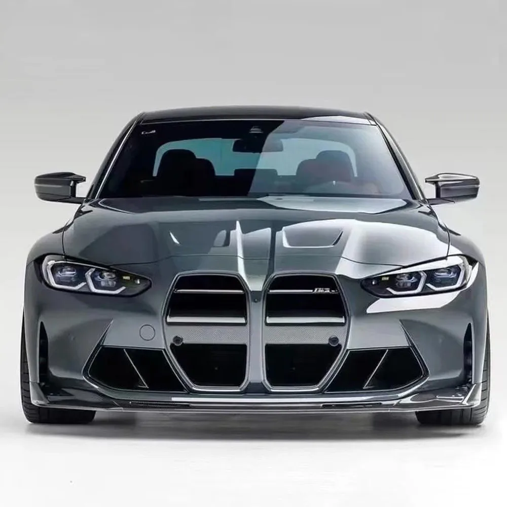 Rejilla frontal de carbono estilo M3 M4 V para BMW Serie 3 G80 - imagen 4