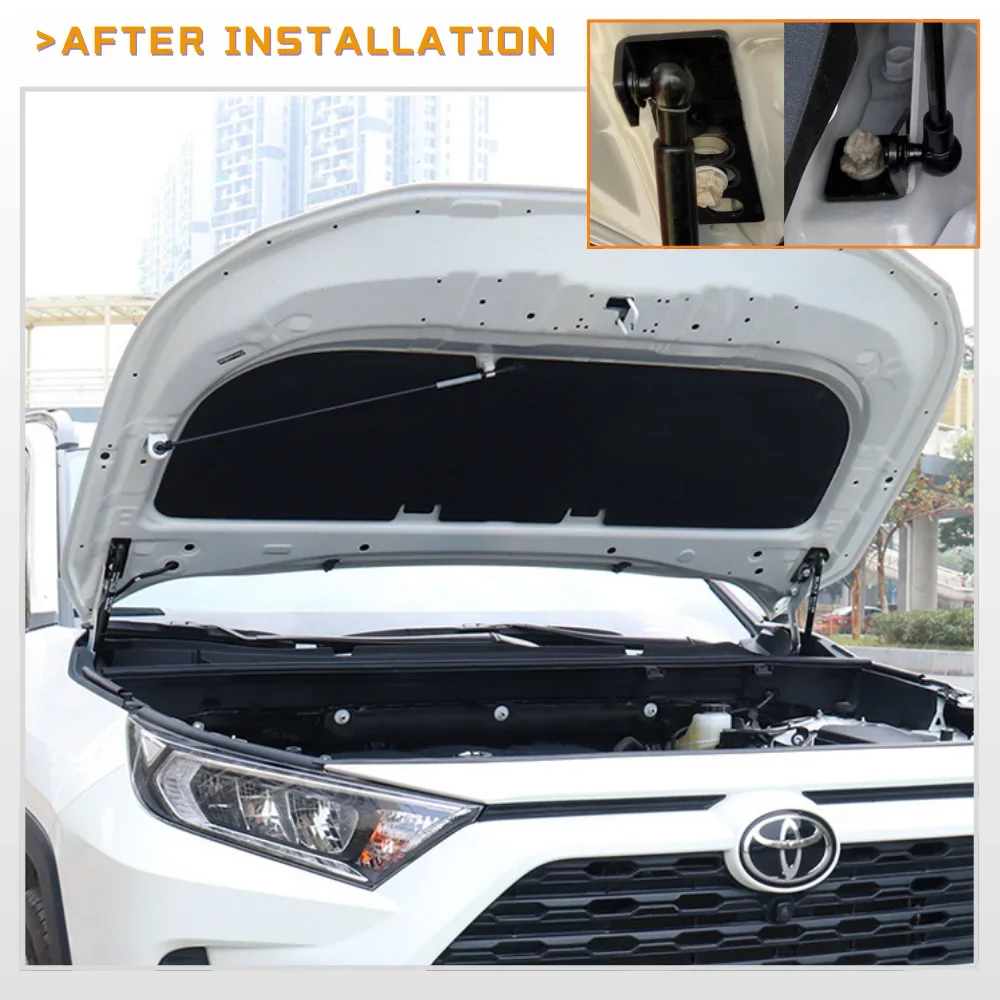 Amortiguador de capó de fibra de carbono Toyota RAV4 XA50 - imagen 2
