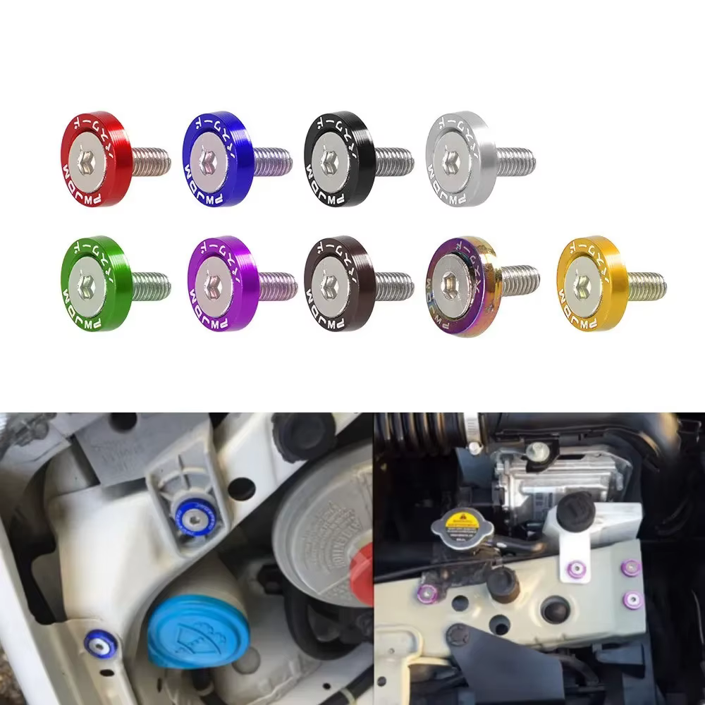 Tornillos M6 de aluminio con arandela para carrocería Honda JDM - imagen 5
