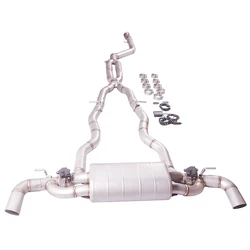 【Producto personalizado】 Para 2019-2024 BMW M840 G14 G15 G16 B58 Catback 304 silenciador de sistema de escape ajustable de acero inoxidable