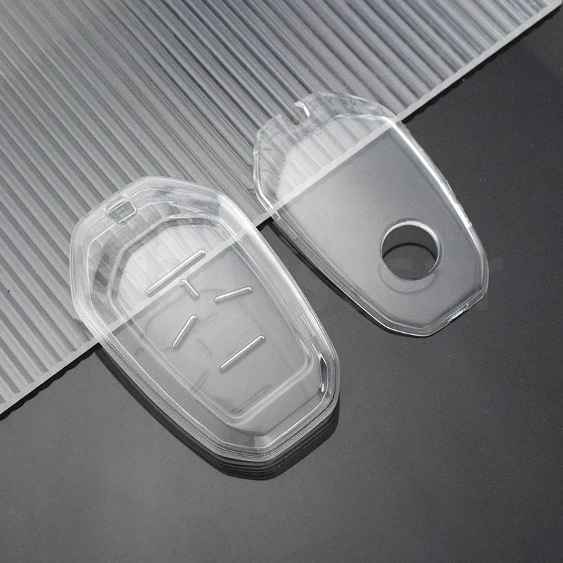 Acabado transparente y flexible de la funda para llave de coche
