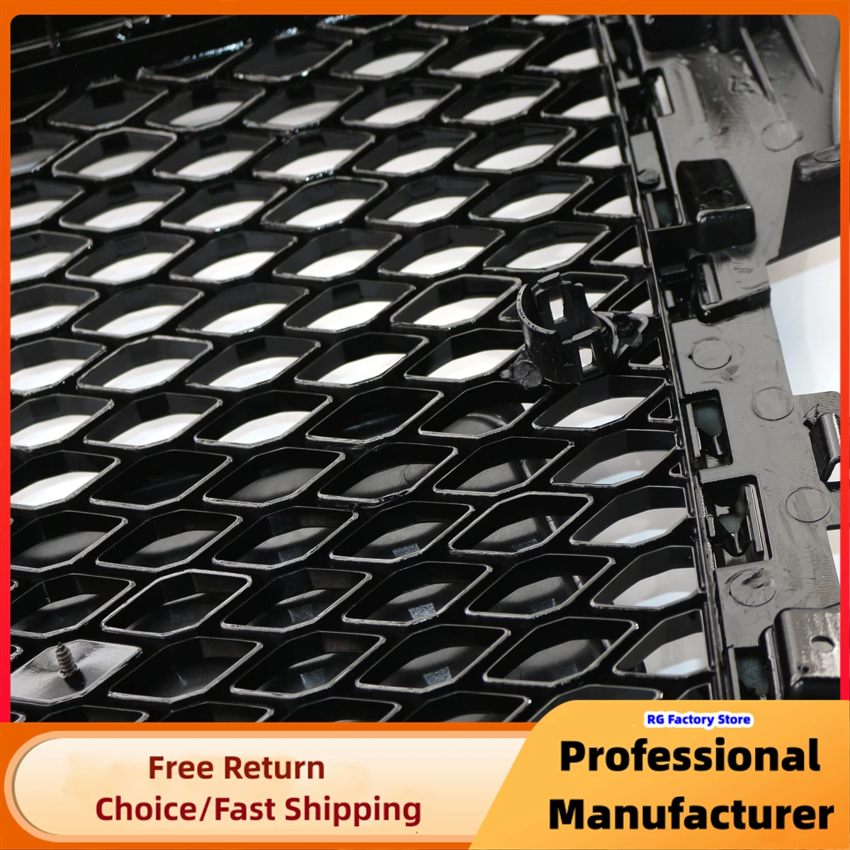 Rejilla de parachoques delantero de coche para Audi A3 S3 8P 2008-2012 rejillas de carreras negras brillantes rejilla superior estilo RS3 cubierta de parrilla de panal - imagen 5