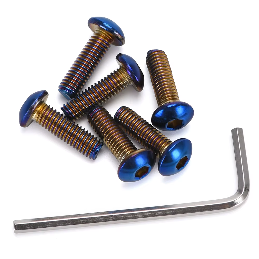 PQY Tornillos de titanio para volante deportivo, kit de buje redondo - imagen 5