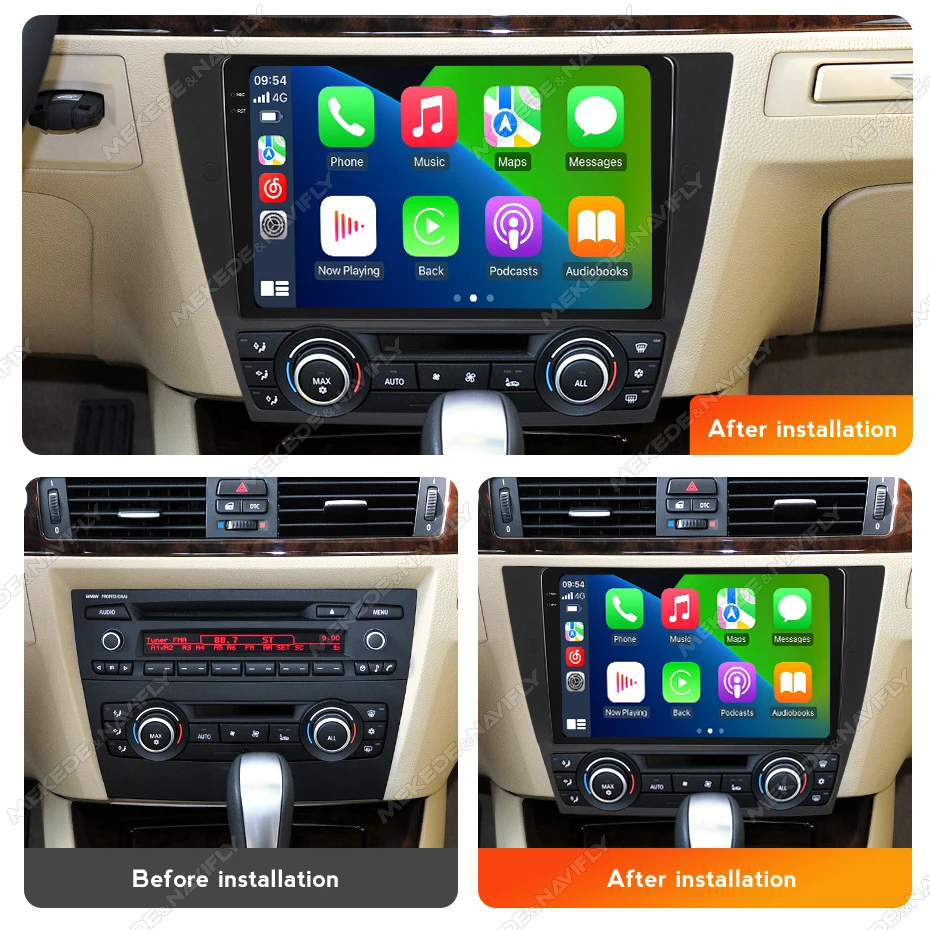 Radio multimedia Android MEKEDE con CarPlay y GPS para BMW E90-E93 - imagen 2