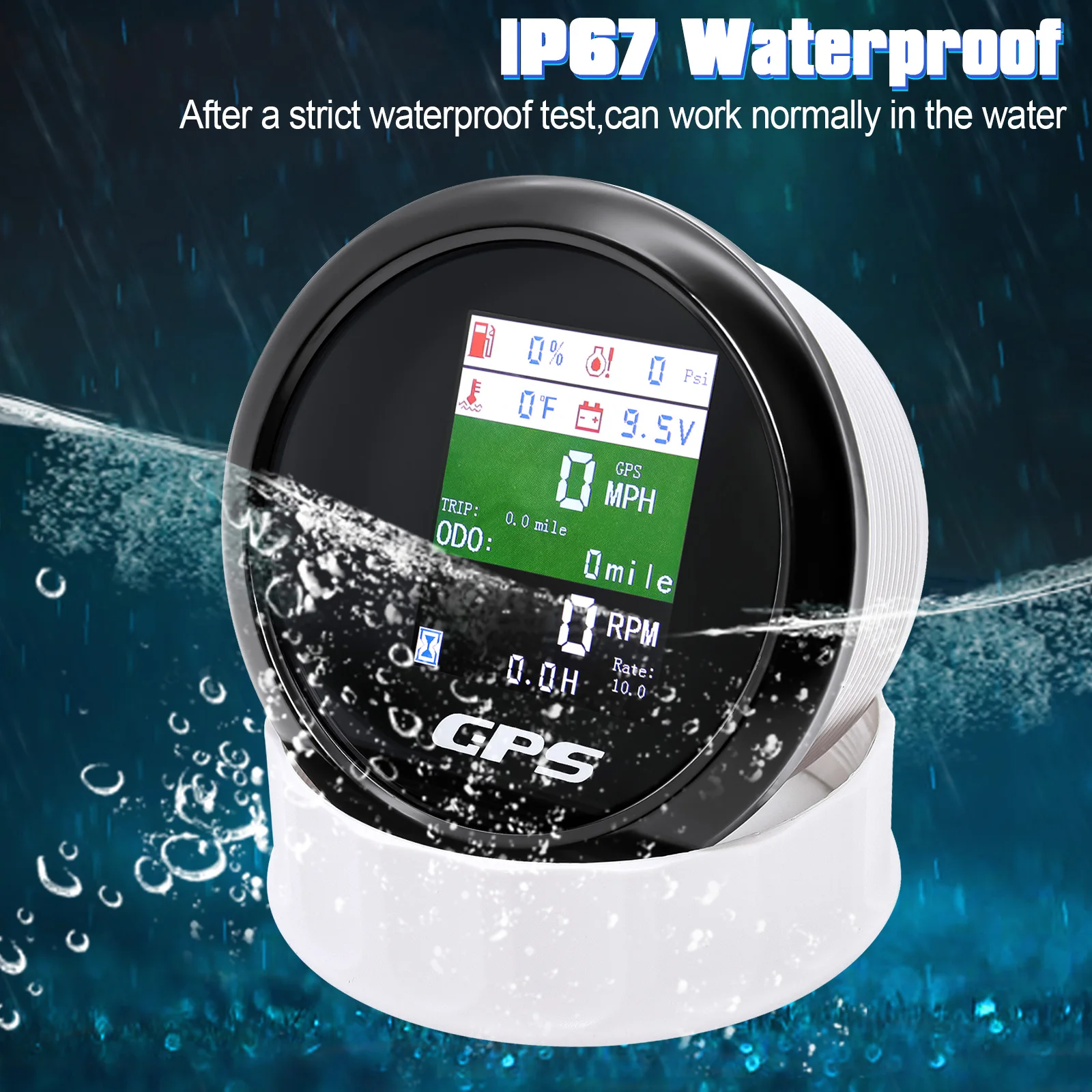 Velocímetro digital GPS multifunción con odómetro y temperatura agua - imagen 2