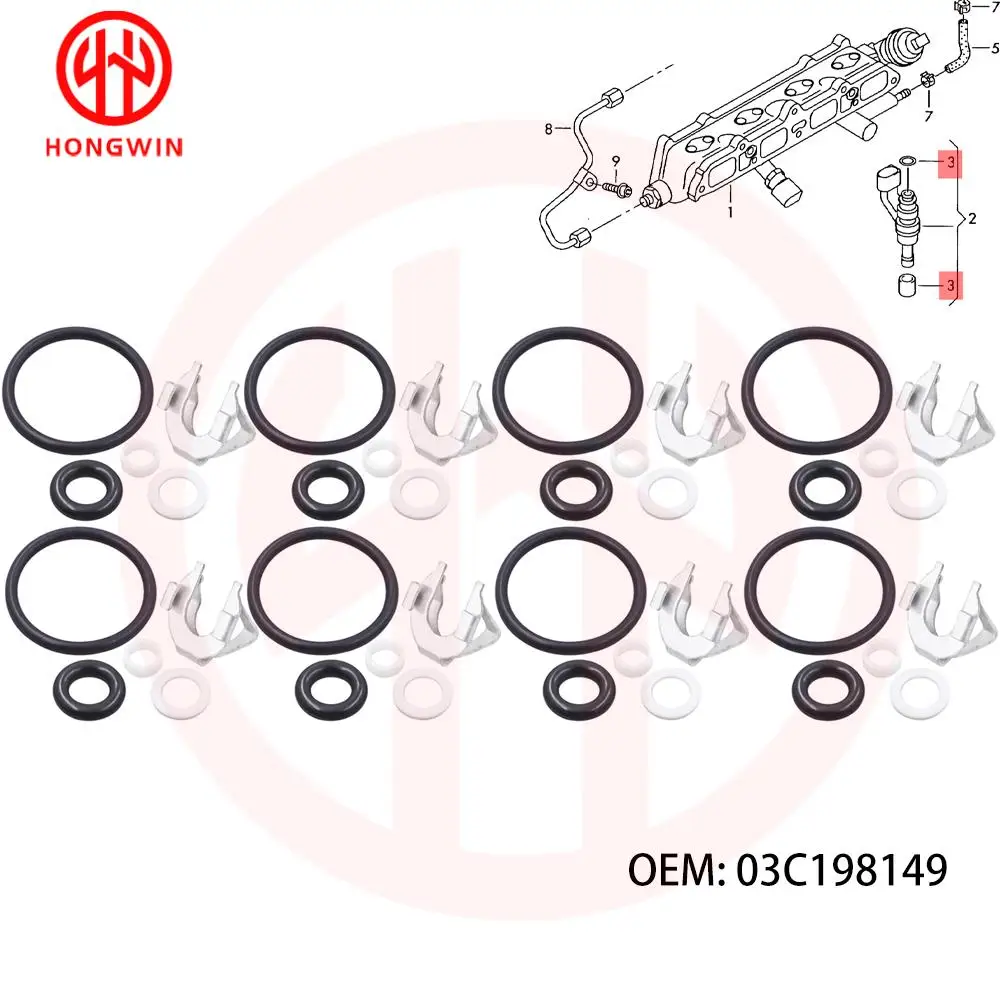 03C906036M sello inyector combustible Seat León Ibiza 1.4 TSI - imagen 5