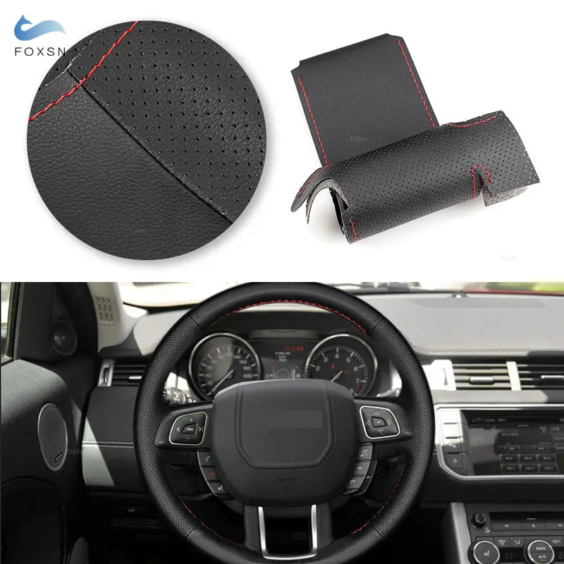 Funda de volante en cuero perforado para Land Rover Evoque