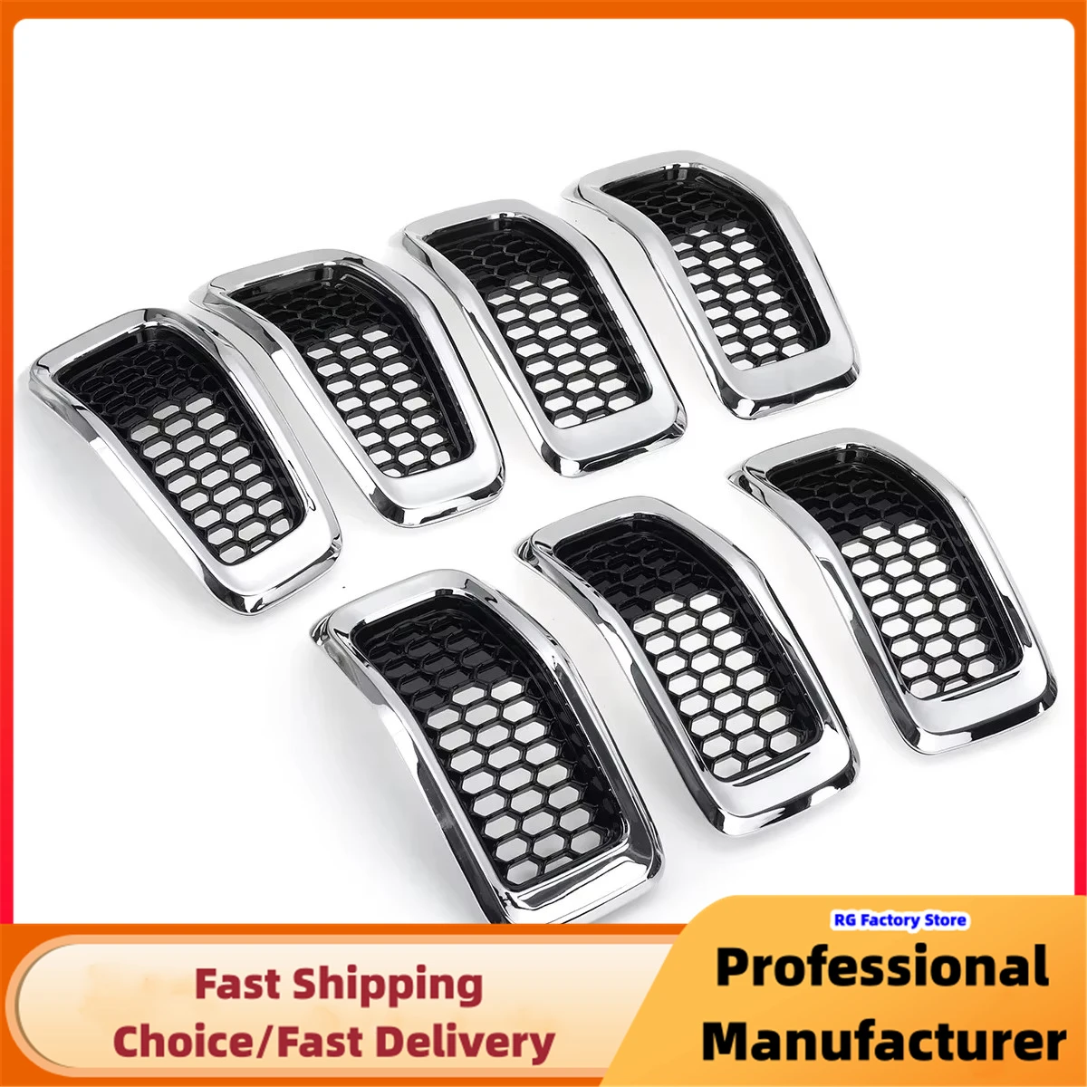 Cubierta de rejilla de parachoques delantero de malla de panal de abeja para Jeep Cherokee 2014, 2015, 2016, 2017, 2018, cubierta de rejilla de carreras de coches, embellecedor - imagen 5