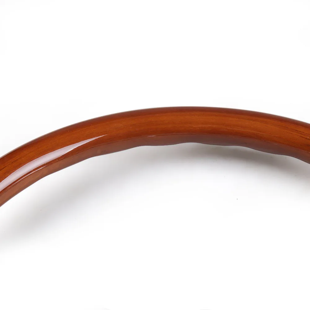 Volante clásico vintage de madera maciza de 15 "/380 mm radios de acero inoxidable con botón de bocina - imagen 4