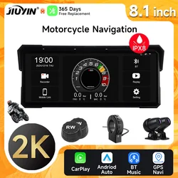 Navegador GPS moto impermeable IPX8 – Carplay, Android Auto, DVR 2K
