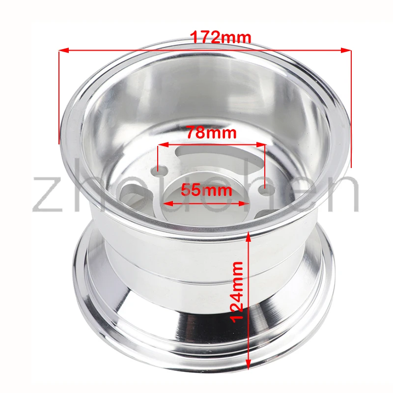 Buje de rueda de aluminio para ATV y kart, 6 pulgadas, 3 tornillos - imagen 2
