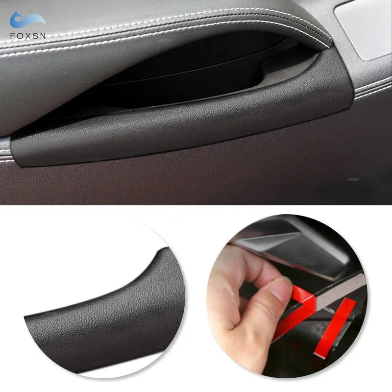 4 Uds. Accesorios negros para coche manija de puerta Interior cubierta de Panel de reposabrazos embellecedor para Buick Lacrosse 2009 2010 2011 2012 - imagen 3
