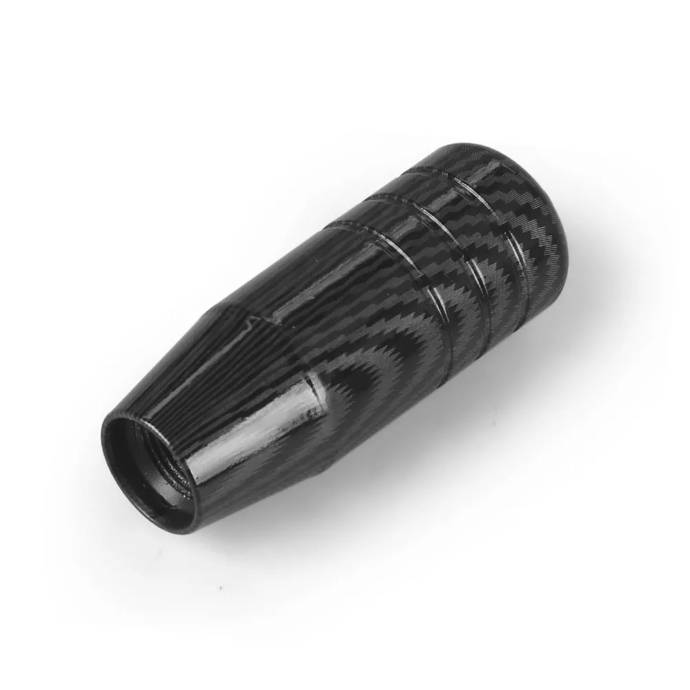 Perilla palanca cambio racing negra carbono 8,5 cm con adaptadores universales - imagen 5