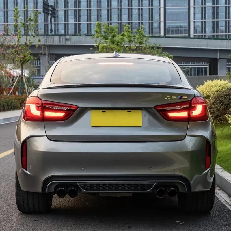 Alerón de la tapa del maletero trasero para BMW X6 F16, kit de modificación deportiva de cuerpo negro de carbono, 2015, 2016, 2017, 2018, 2019 - imagen 5