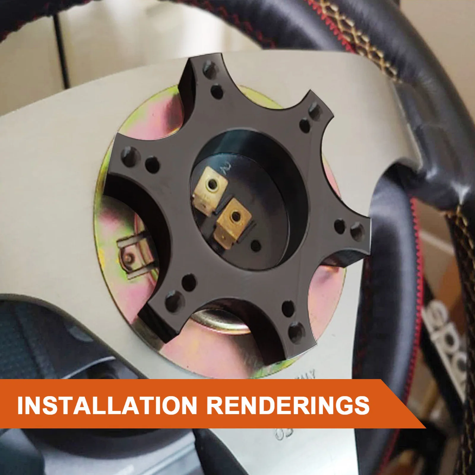 Placa adaptadora aluminio Thrustmaster T300RS 70mm - imagen 4