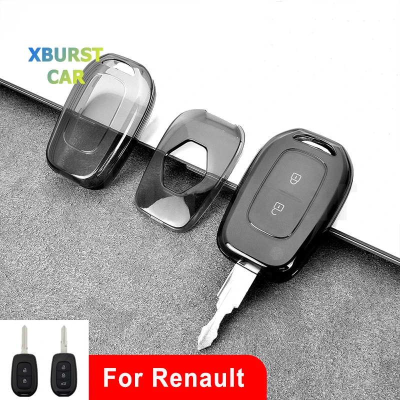 Funda TPU transparente para llave Renault Kwid y Dacia Sandero