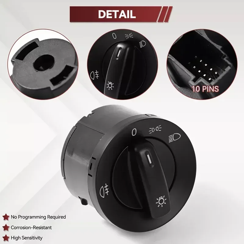 Interruptor luces antiniebla Volkswagen Golf V VI 1K0941431BB - imagen 5