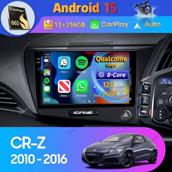 Radio 2DIN Android 15 con CarPlay y GPS para Honda CR-Z 2010-2016