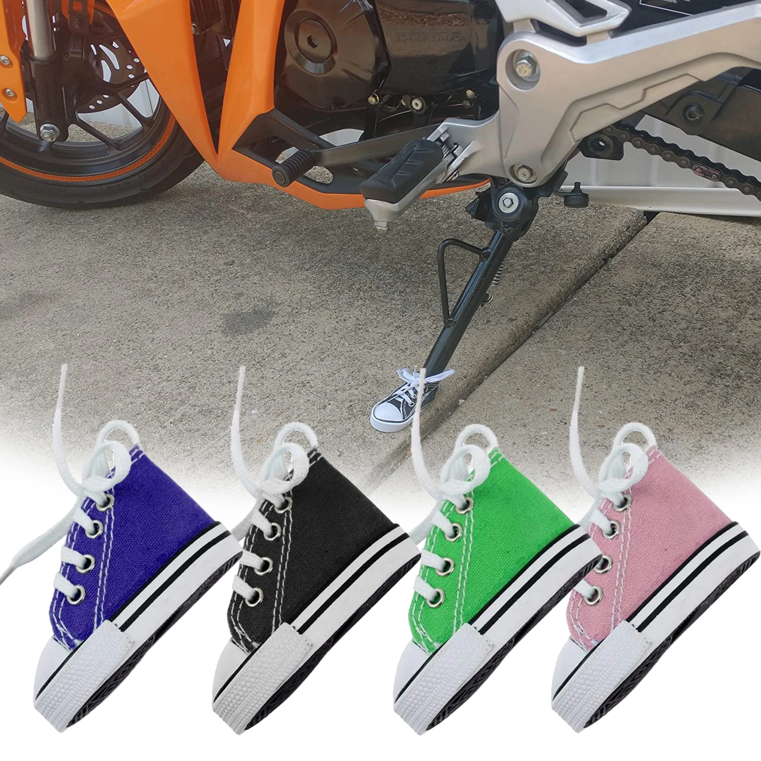 Protector de pata de cabra para moto con forma de zapato