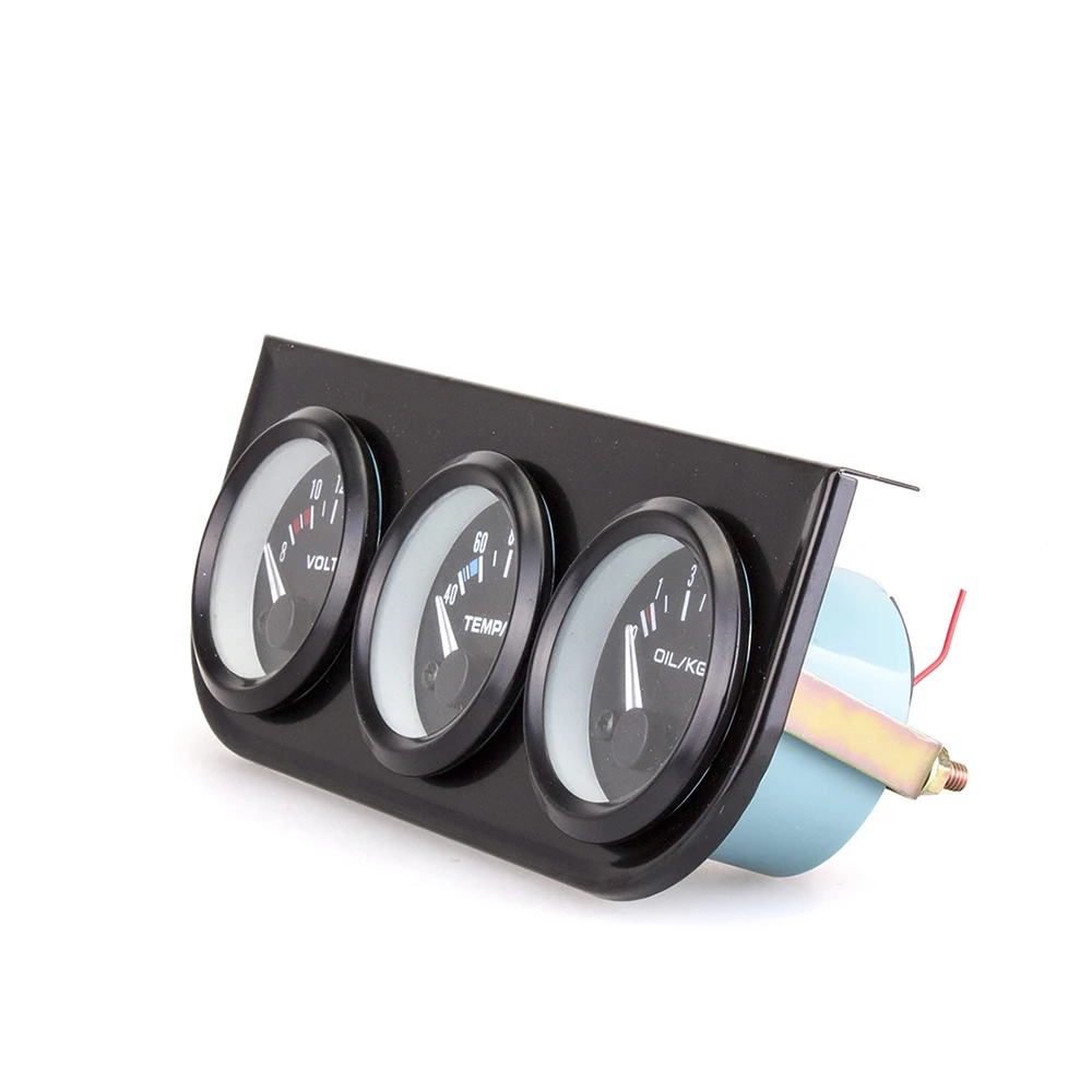 Triple Medidor Coche 3 en 1 52mm - Voltaje, Temp. Agua, Presión Aceite - imagen 3