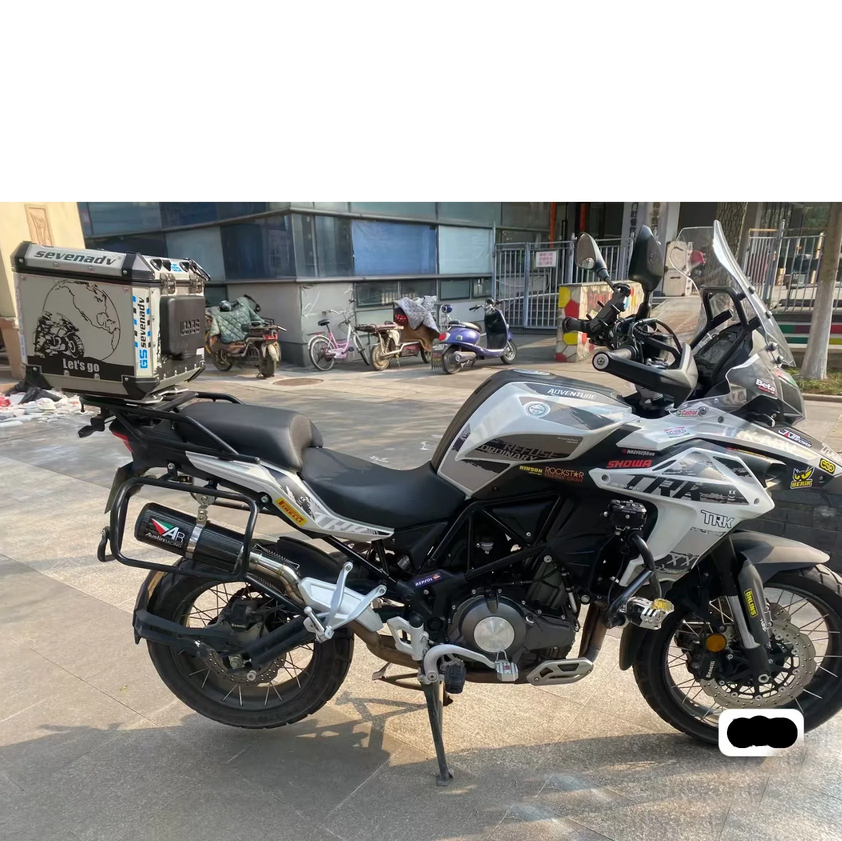Tubo de enlace medio de acero inoxidable para escape Benelli TRK 502X