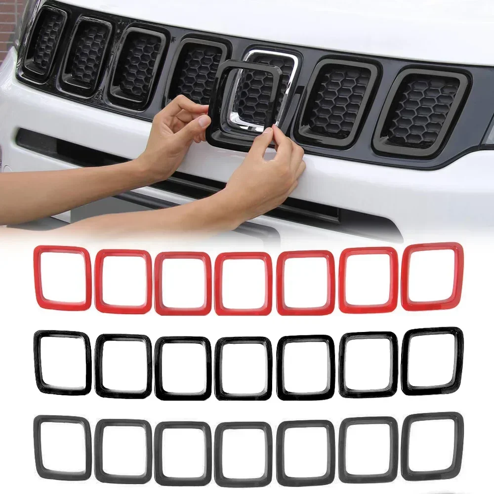 Parrilla delantero malla decorativa Jeep Compass 2017-2020 - imagen 2