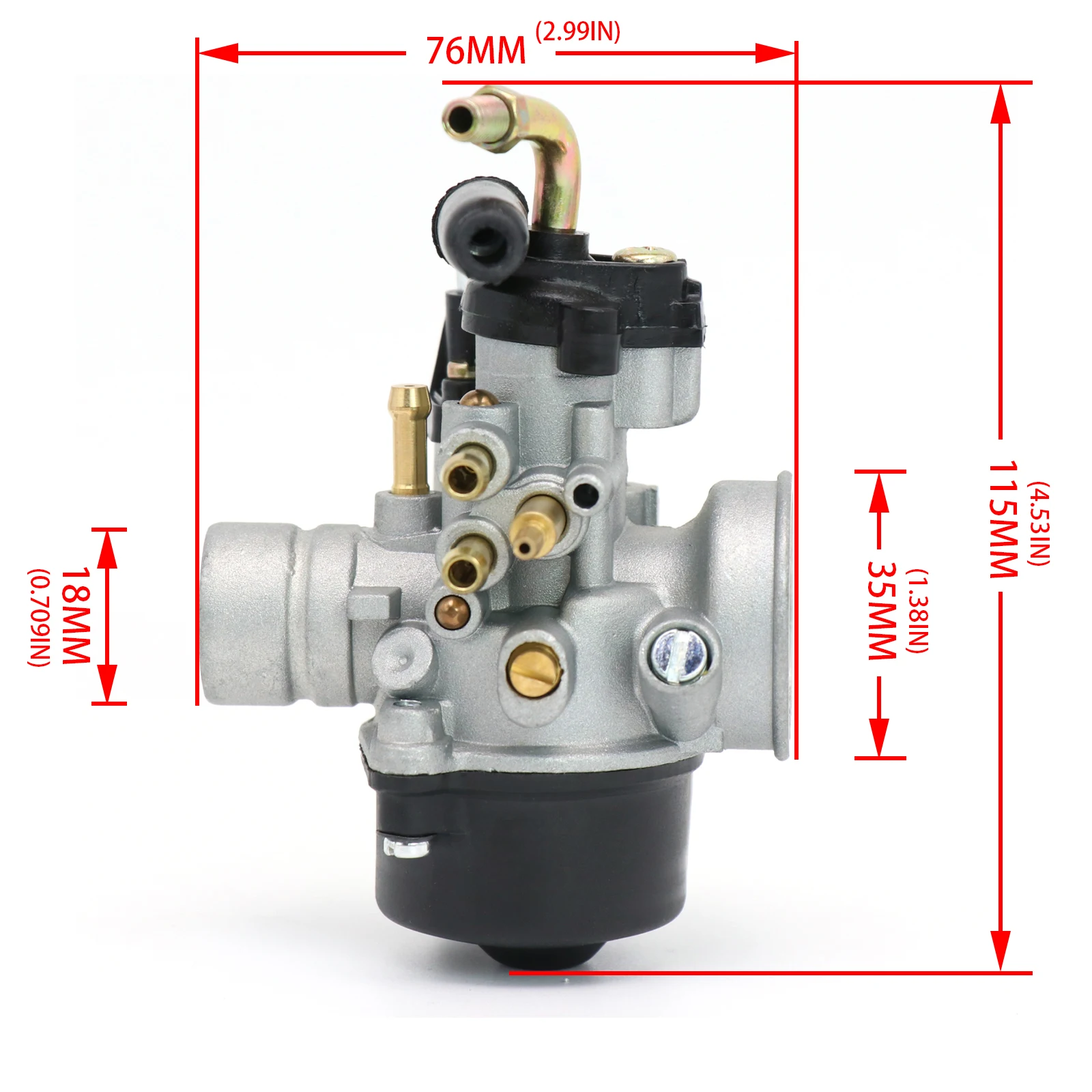Carburador Dellorto 17.5 PHBN para Aprilia, MBK y Yamaha 50cc 2T - imagen 2