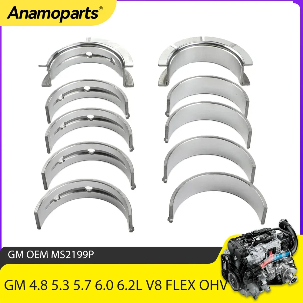GM Cojinetes principales de motor LS V8 para OHV 4.8-6.2L