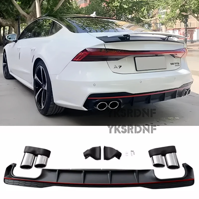 Labio difusor trasero Audi A7 Sline vista frontal