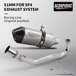 Silenciador de escape de acero inoxidable para Peugeot Speedfight 4