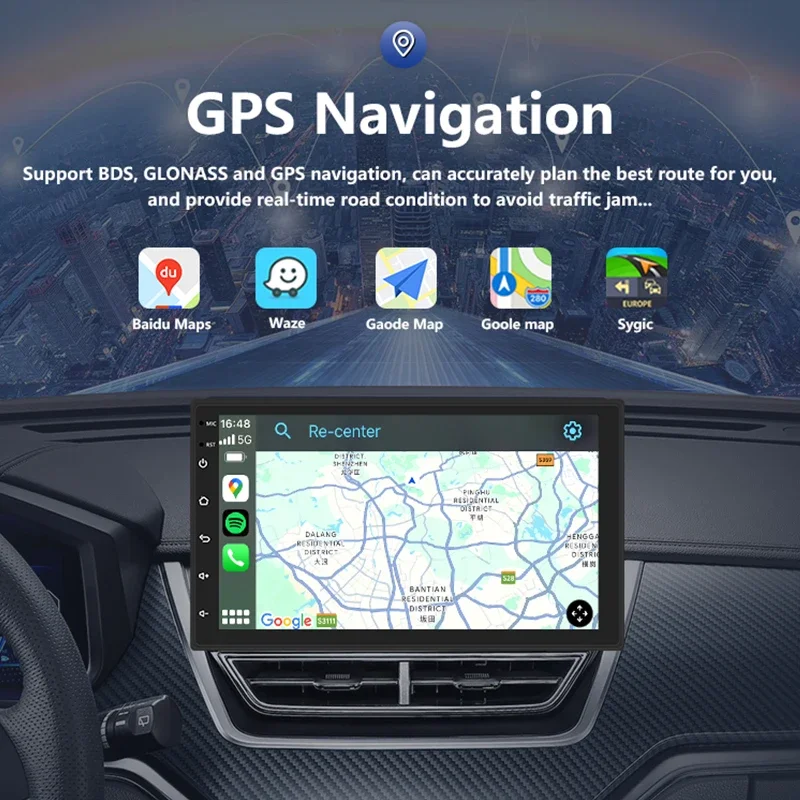 Autoradio Android N5 7″ QLED con GPS y DSP Universal - imagen 2