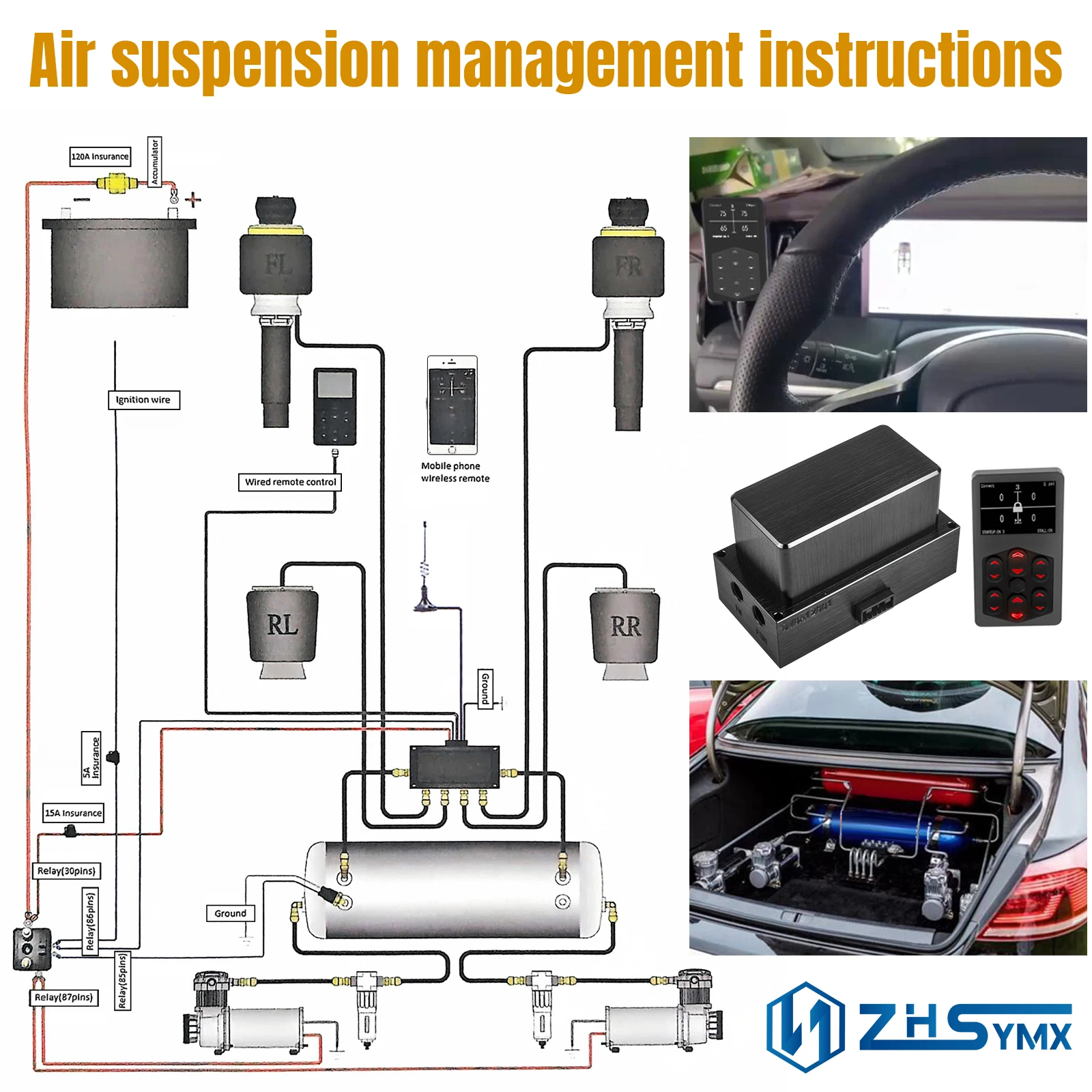 MP-DV8A12001 Sistema de gestión de aire para suspensión neumática