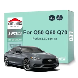 Bombillas LED CANBUS interiores para Infiniti Q50, Q60 y Q70 2014-2021