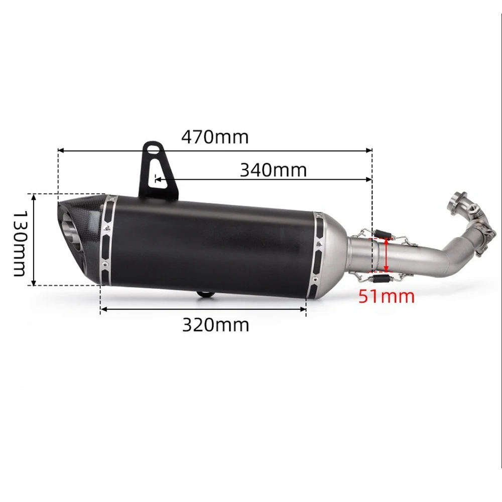 Escape completo de carbono con DB killer para Vespa GTS 300 - imagen 4