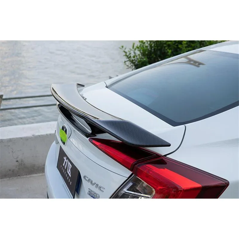 Alerón trasero de maletero efecto carbono para Honda Civic Sedán - imagen 4