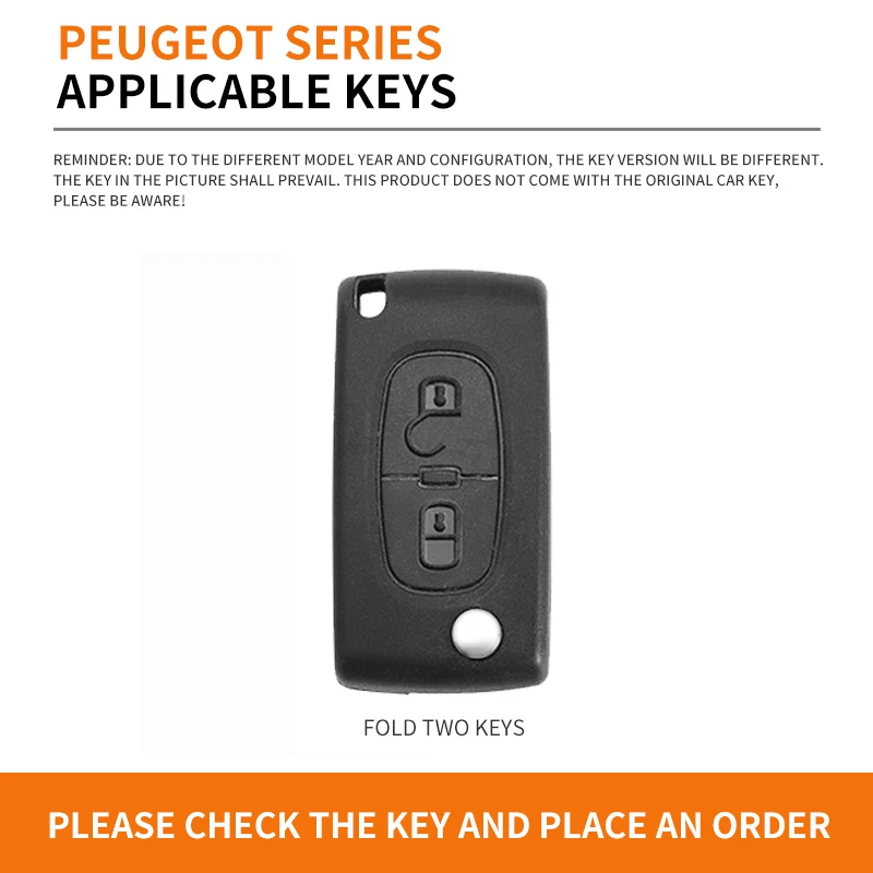 Carcasa protectora de aleación para llave Peugeot 107, 207 y 308 - imagen 2