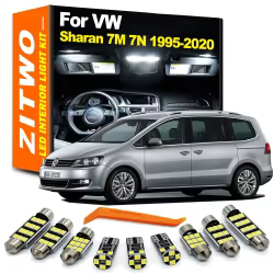 Bombillas LED interior y maletero Canbus para VW Sharan 7M 7N completo