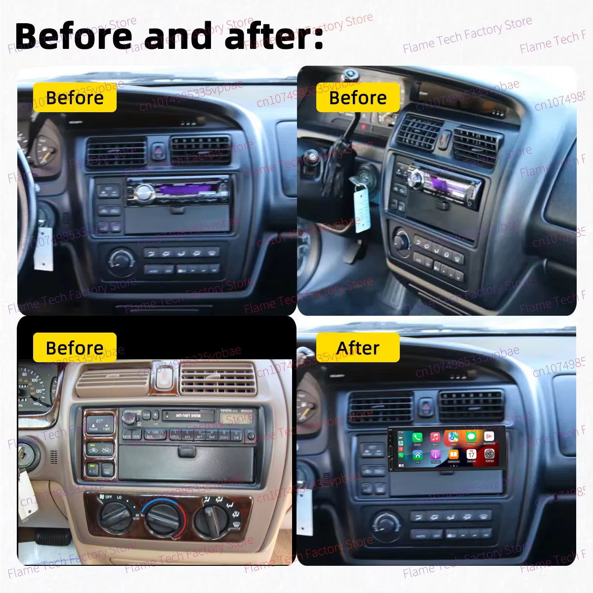 6,86 "1 Din Android Radio Multimedia para coche para Toyota Avalon 1994-1999 Android Auto unidad principal estéreo Carplay Autoradio GPS Wifi - imagen 2