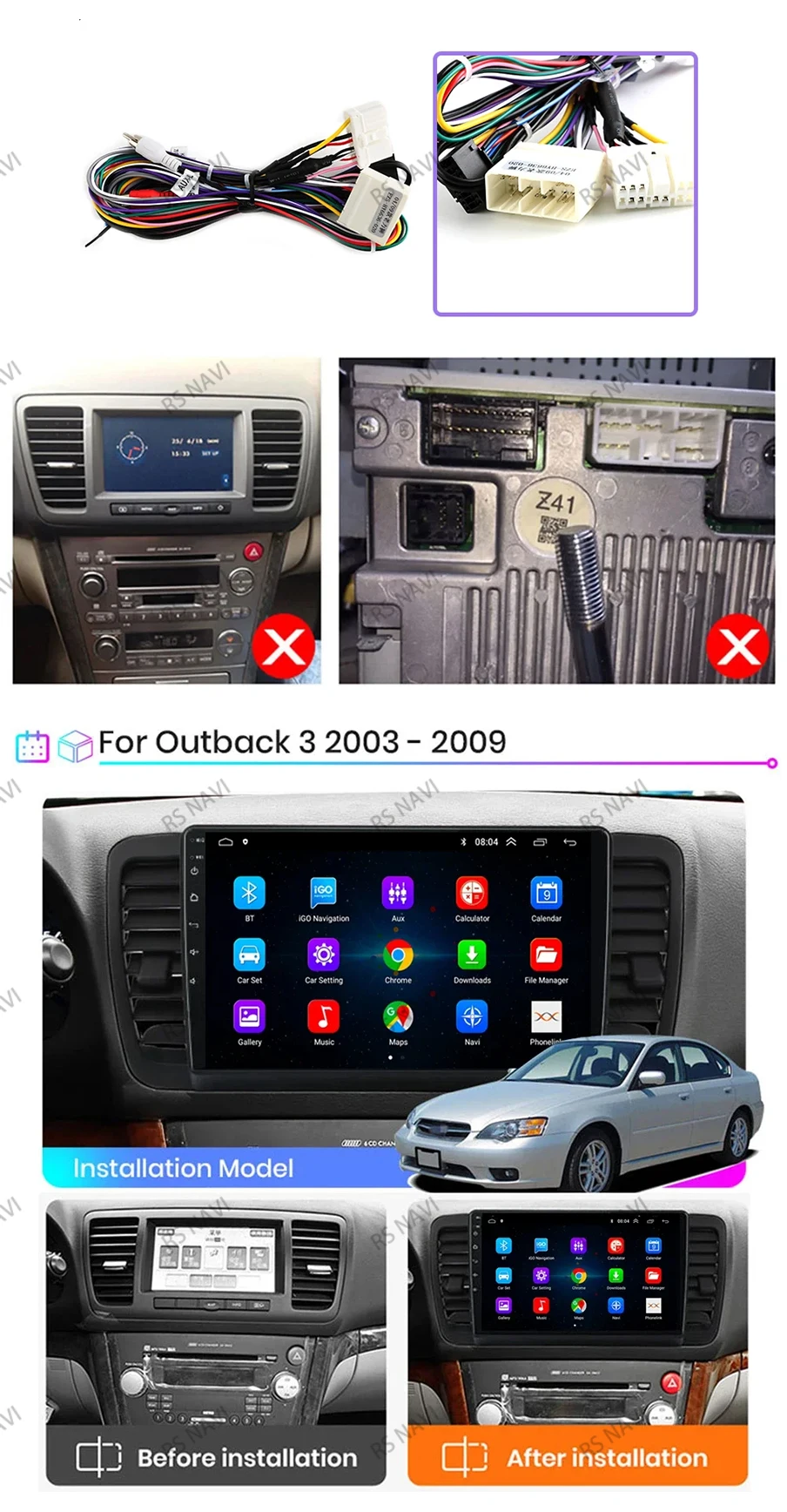 Unidad multimedia RSNAVI para Subaru Outback y Legacy