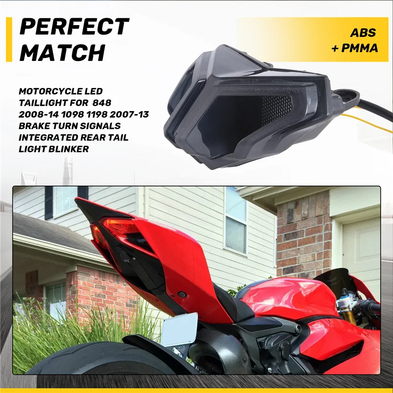 Luz trasera LED Ducati 848 1098 1198 intermitente integrado - imagen 3
